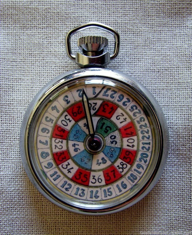 MINTY VINTAGE POCKET WATCH STYLE DIAL MECHANICAL GAMBLING DEVICE -img-0