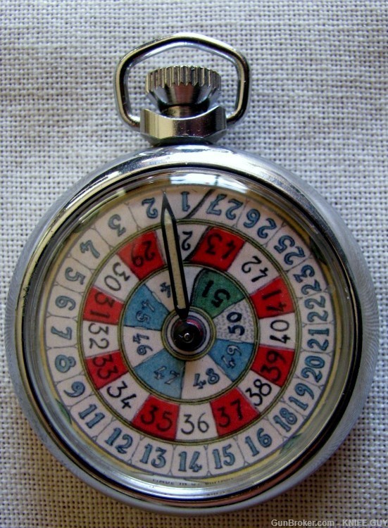 MINTY VINTAGE POCKET WATCH STYLE DIAL MECHANICAL GAMBLING DEVICE -img-3