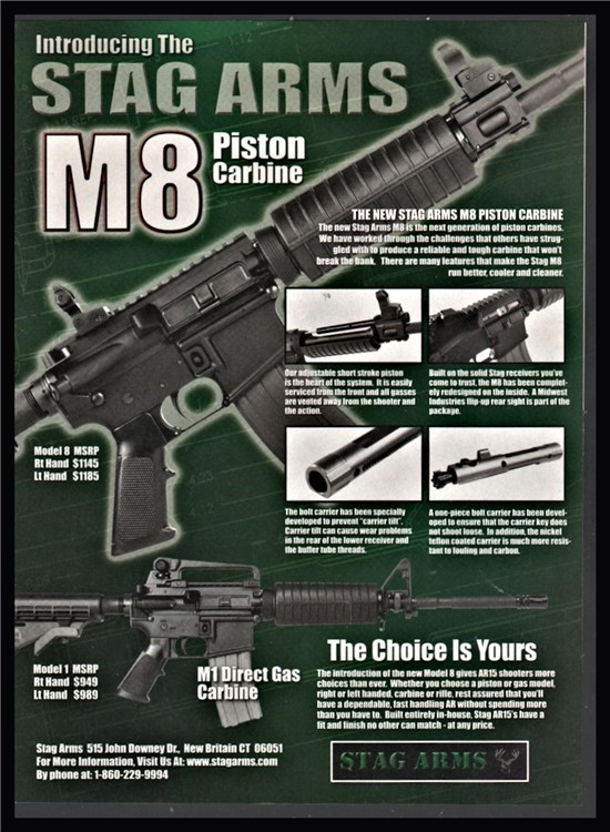 2010 STAG ARMS M8 Piston Carbine PRINT AD-img-0