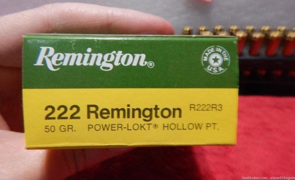 222 REMINGTON REM 50 GRAIN POWER LOKT HOLLOW POINT THE GOOD ONES 20 ROUNDS-img-1