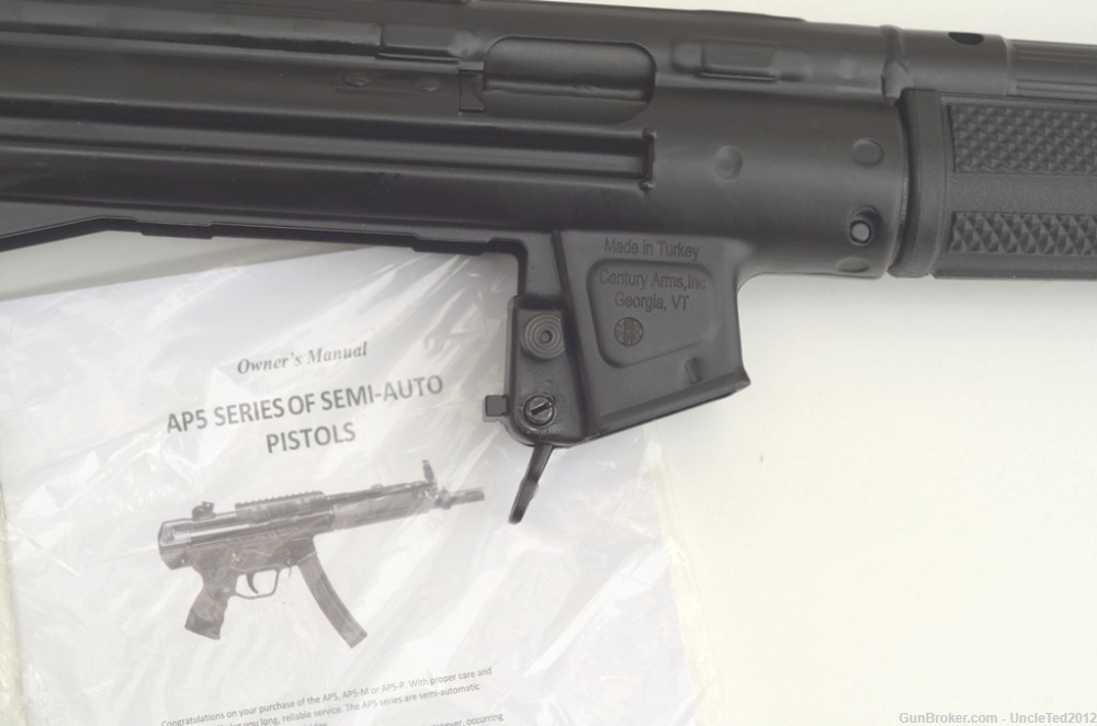 CENTURY ARMS MKE AP5 HK MP5 clone 9mm pistol upper receiver 8.9" barrel -img-2