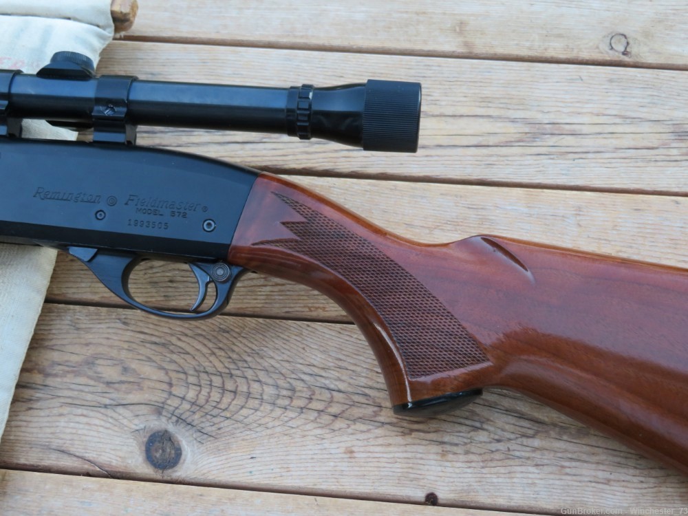 Remington 572 BDL 22LR Fieldmaster pump action rifle 1977 -img-2