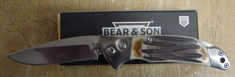 Bear & Son Small Lockback Auto Knife 5A08-img-0