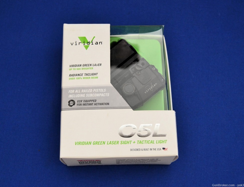 Viridian C5L weapon light with green laser sight-img-0
