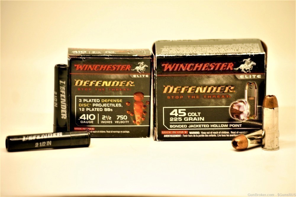WINCHESTER 45LC/410 DEFENDER 2.5 In Judge Extreme Protection Ammo Combo -img-0