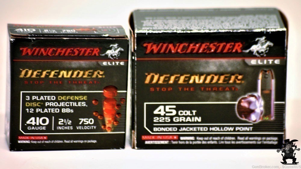 WINCHESTER 45LC/410 DEFENDER 2.5 In Judge Extreme Protection Ammo Combo -img-1
