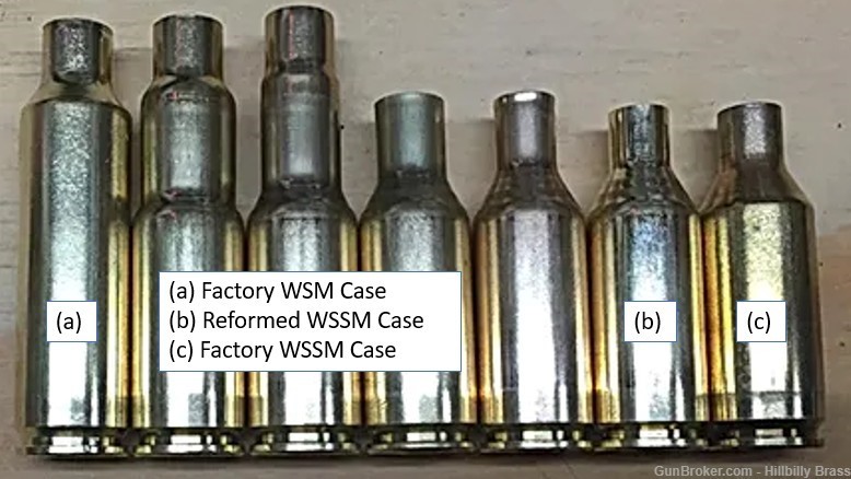 .223 .243 .25 6.5 WSSM 300 OSSM Super Short Magnum Reloading Brass Forming -img-0