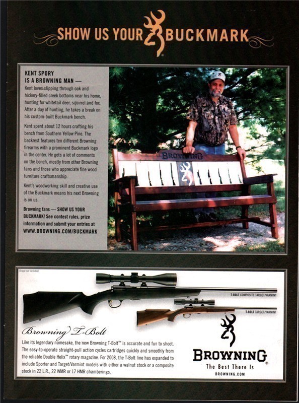 2008 BROWNING T-Bolt Target Rifle PRINT AD-img-0