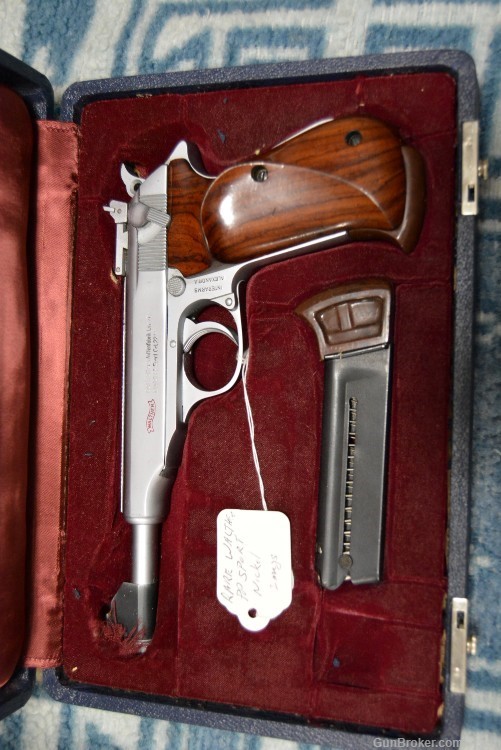 RARE Walther PP Sport Presentation Gun Nickel Single Action With Case .22LR-img-0