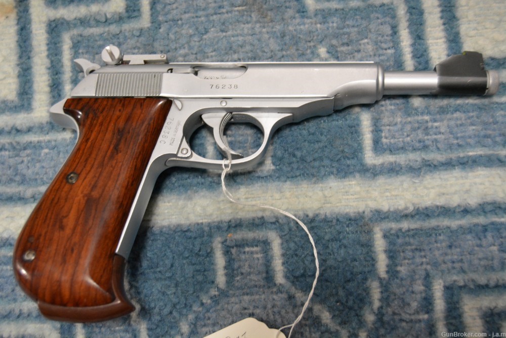 RARE Walther PP Sport Presentation Gun Nickel Single Action With Case .22LR-img-3