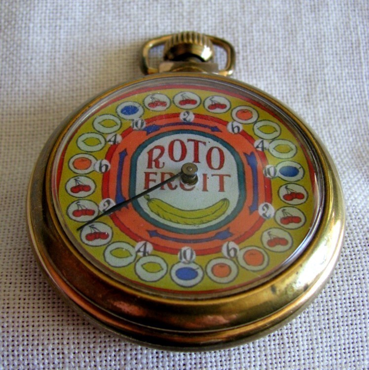 DELUXE GOLD-PLATED VINTAGE POCKETWATCH SLOT MACHINE MECHANICAL DEVICE-img-3
