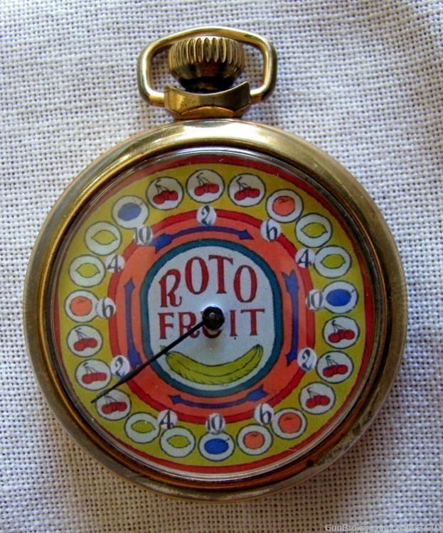 DELUXE GOLD-PLATED VINTAGE POCKETWATCH SLOT MACHINE MECHANICAL DEVICE-img-6