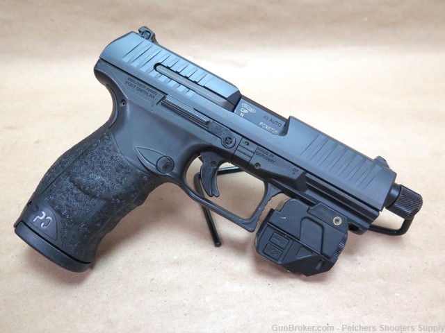 Walther PPQ 45ACP Made in Germany W/Green Laser/Flashlight -img-1