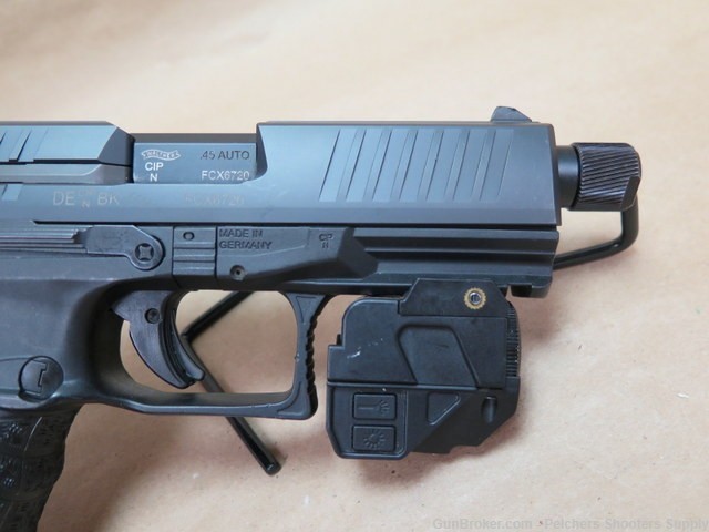 Walther PPQ 45ACP Made in Germany W/Green Laser/Flashlight -img-5