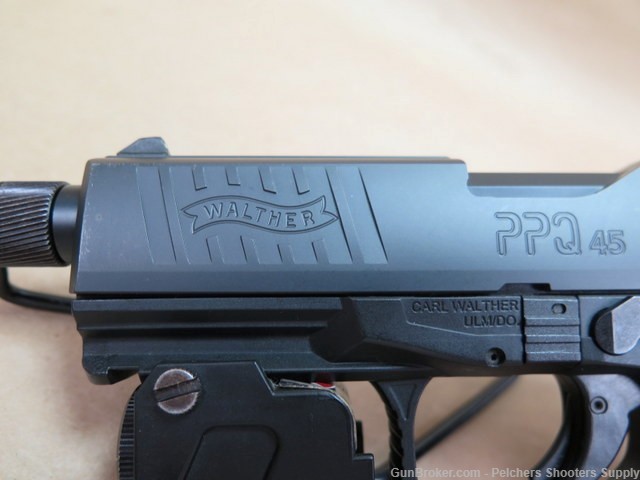 Walther PPQ 45ACP Made in Germany W/Green Laser/Flashlight -img-13