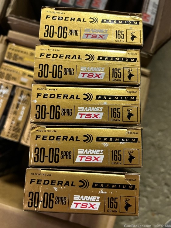 100 rounds Federal Premium 30-06 165 grain Barnes TSX Ammo-img-0