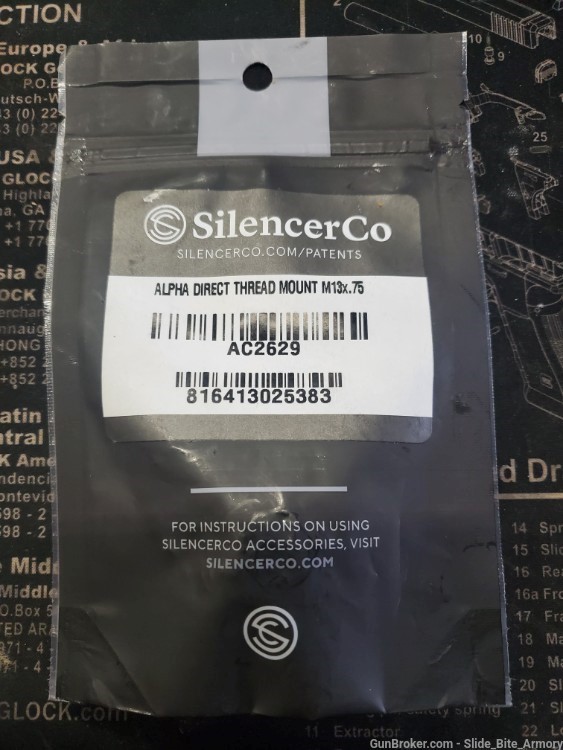 SilencerCo Alpha Direct Thread Mount M13x.75 SCO Brand New-img-1