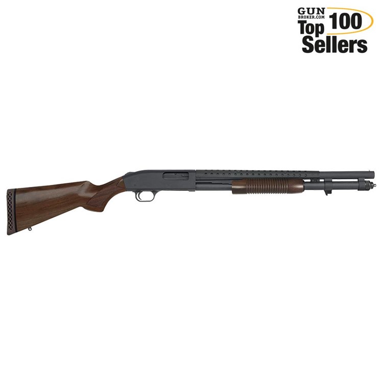 MOSSBERG 590 Tactical Retrograde 12Ga 20in 9rd Wood Stock Shotgun (52150)-img-0