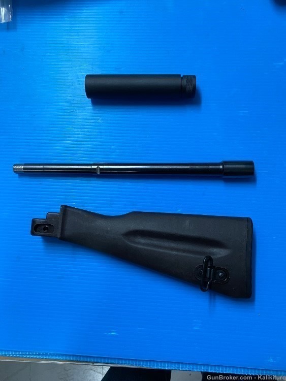 Nos FB 12.5 AK barrel, NOS fake silencer, used plum Ak stock-img-0