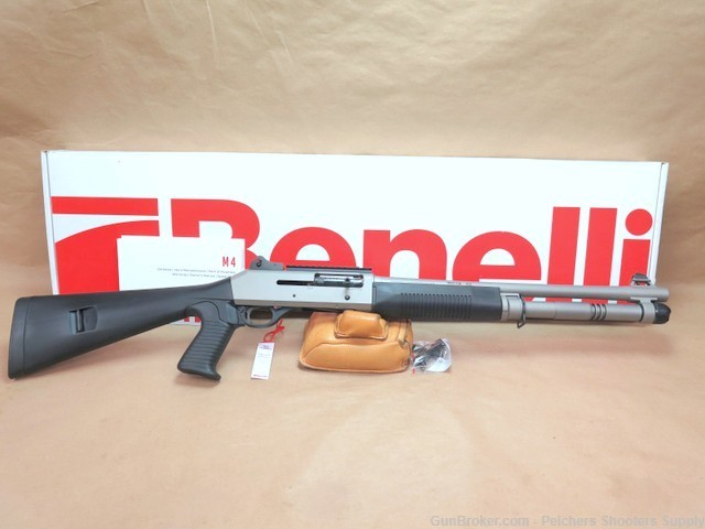 Benelli M4 Tactical H2O Titanium Cerakote 12ga Pistol Grip 11794 New in Box-img-0