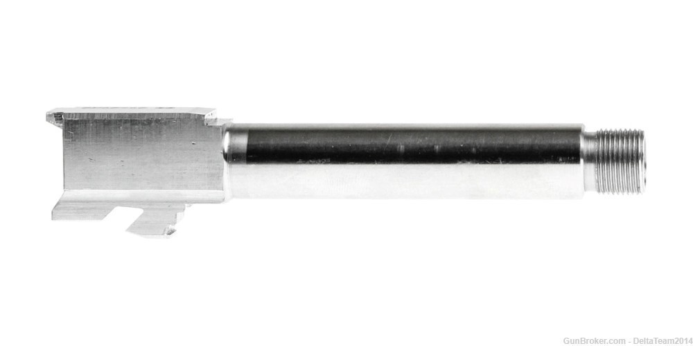 Glock 19 Gen 1-3 Compatible Stainless Steel Threaded Barrel-img-1