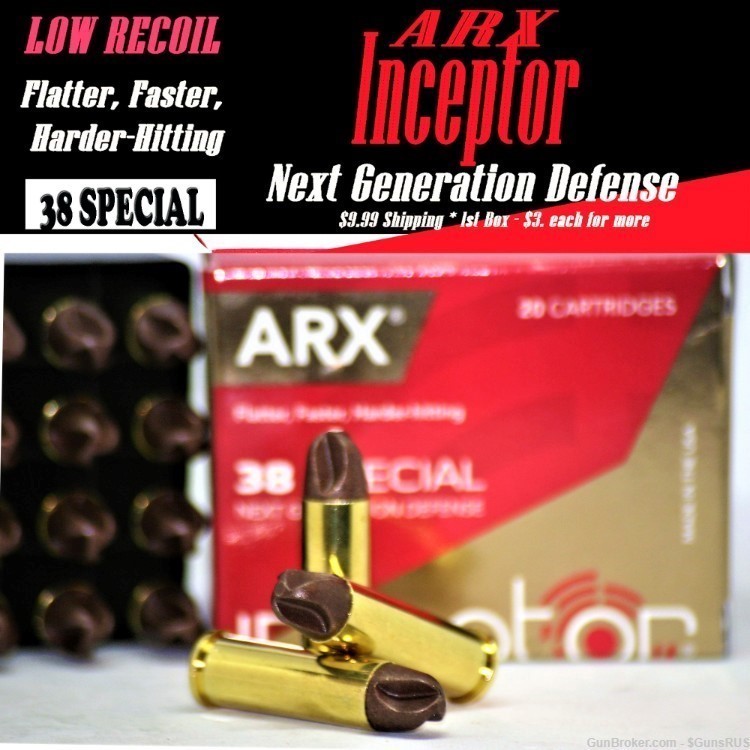 38 Special ARX Inceptor 38 SPL LOWRECOIL MATRIX ARX PROJECTILE 77 GR 20 RDS-img-0