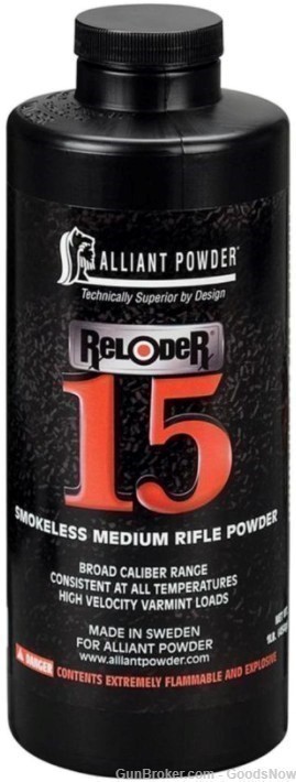 Alliant Reloder 15 Smokeless Powder 1lb Reloder Alliant 15 RL15 Reloader RL-img-0