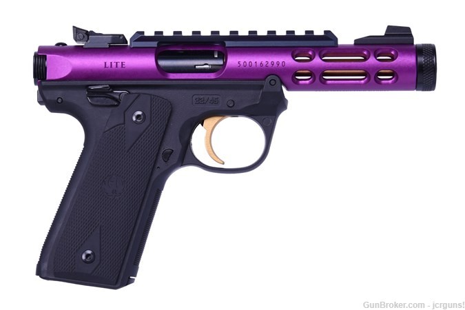 New Ruger Mark IV 22/45 Lite Purple and Gold 22LR 10rd 43931-img-0