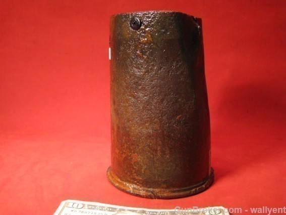 Old Military 90MM Shell Casing BANK Howitzer 1957-img-2