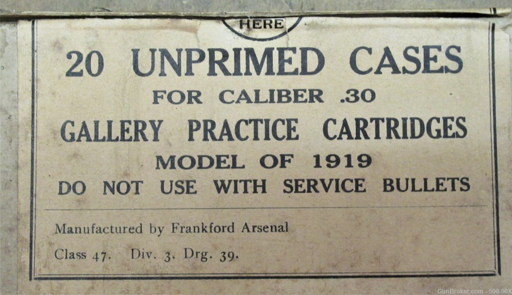 Model 1903 Springfield Gallery Practice Box unprimed Brass cases-img-0