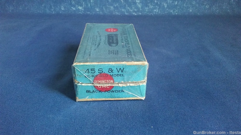 Vintage 45 S&W Schofield Remington UMC 2-Piece Box, 39rds Black Powder Ammo-img-23