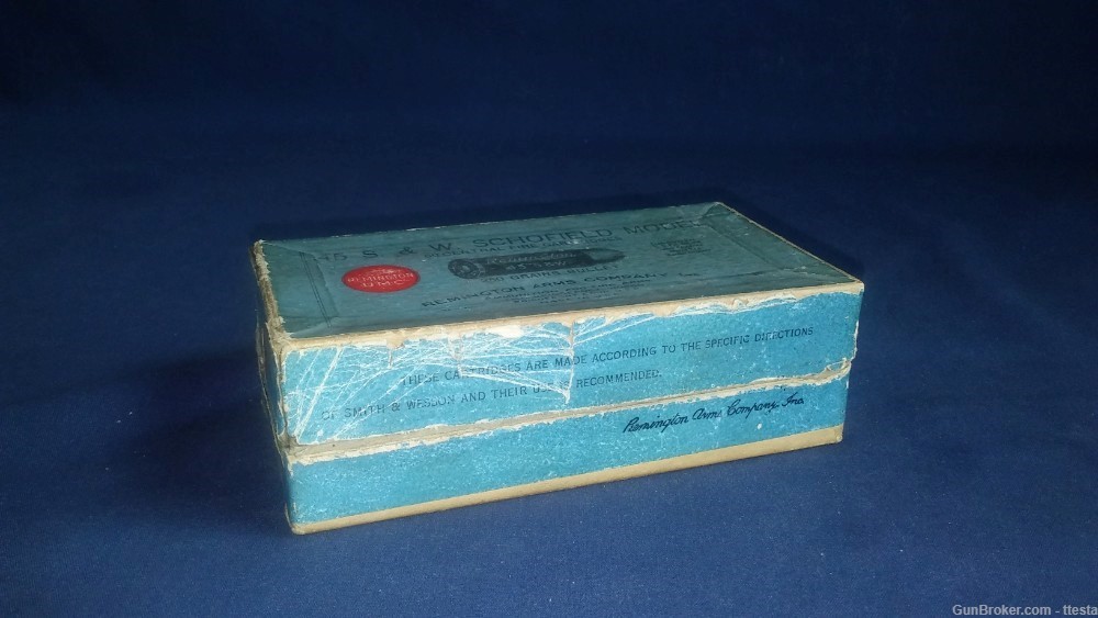 Vintage 45 S&W Schofield Remington UMC 2-Piece Box, 39rds Black Powder Ammo-img-4