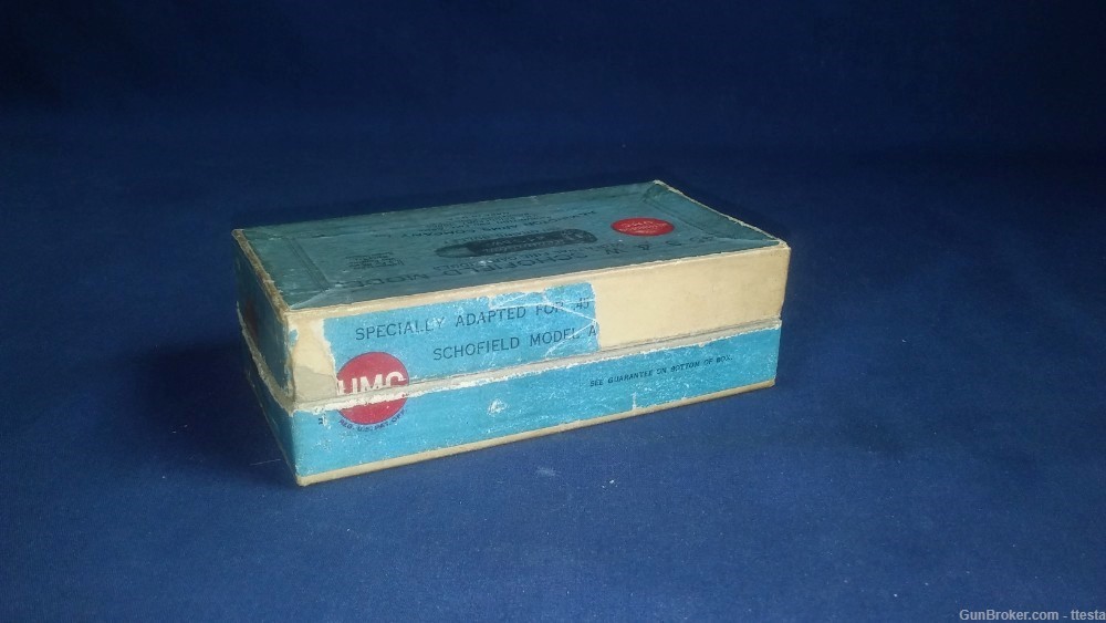 Vintage 45 S&W Schofield Remington UMC 2-Piece Box, 39rds Black Powder Ammo-img-6