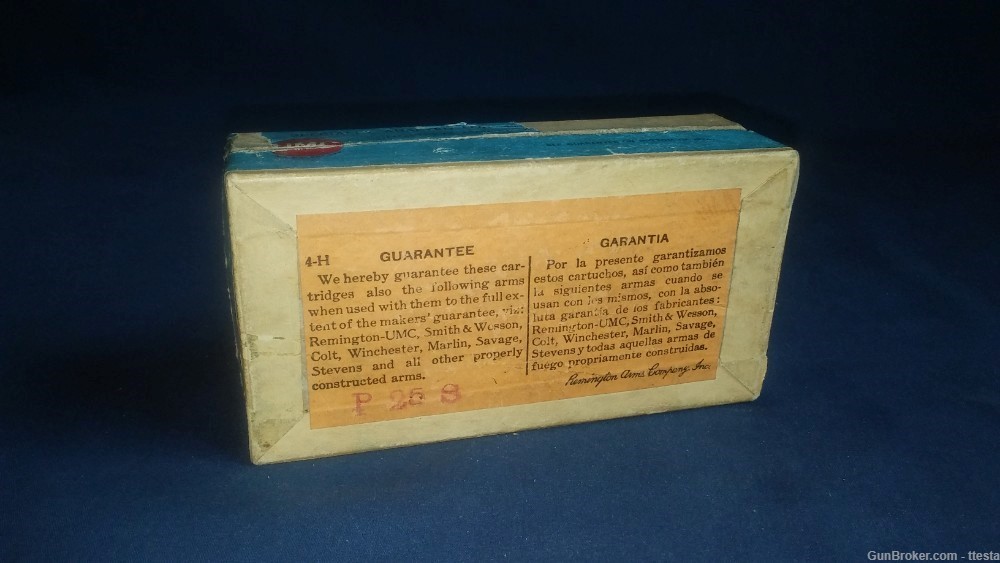 Vintage 45 S&W Schofield Remington UMC 2-Piece Box, 39rds Black Powder Ammo-img-3