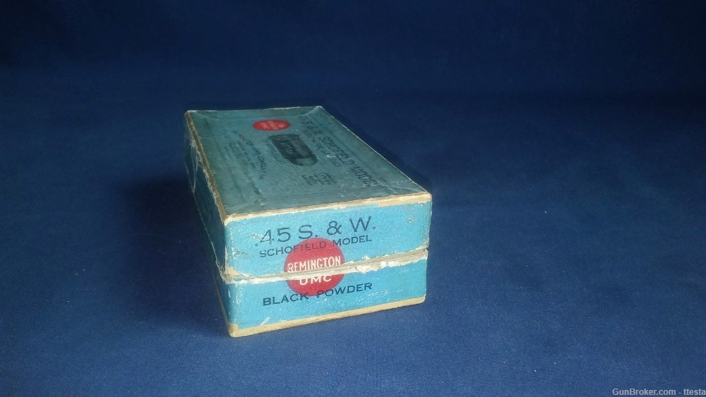 Vintage 45 S&W Schofield Remington UMC 2-Piece Box, 39rds Black Powder Ammo-img-5