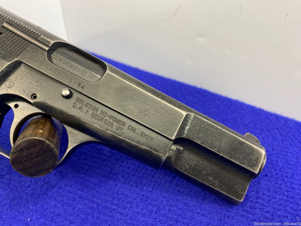 1985 FN Browning Hi-Power 9mm Blue 4.75" *RENOWNED SEMI-AUTO PISTOL*-img-14