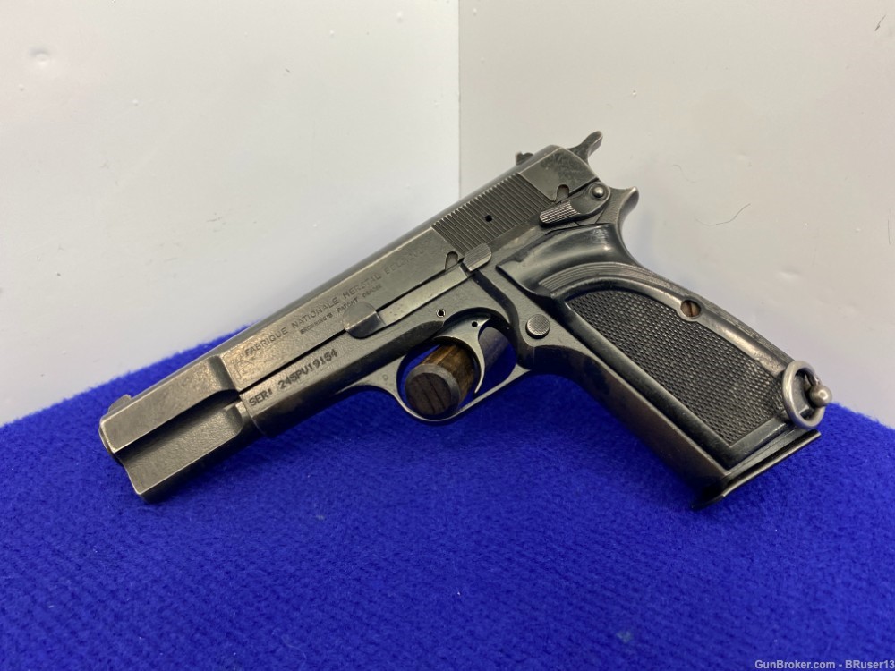 1985 FN Browning Hi-Power 9mm Blue 4.75" *RENOWNED SEMI-AUTO PISTOL*-img-0