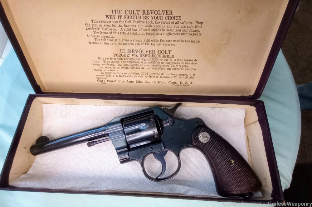 COLT US ARMY Revolver  WW2 38 Special S&W OFFICIAL POLICE Registered 1941-img-1