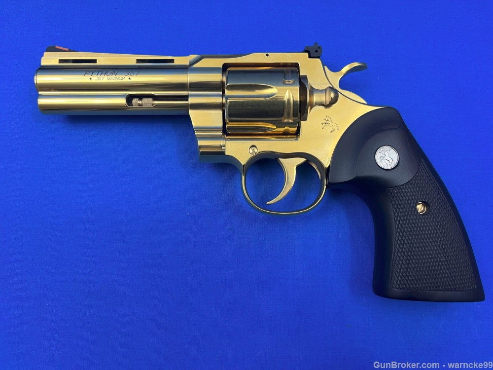 NIB Gold Plated Colt Python, 357 Magnum, 4.25, Penny Start!-img-2