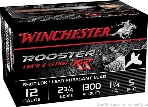 Winchester Rooster XR Lok'd & Lethal 12ga 2-3/4in 1300FPS 5 Shot SRXR125-img-0