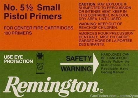 5000 Remington 5-1/2 Small Pistol Primers -img-0