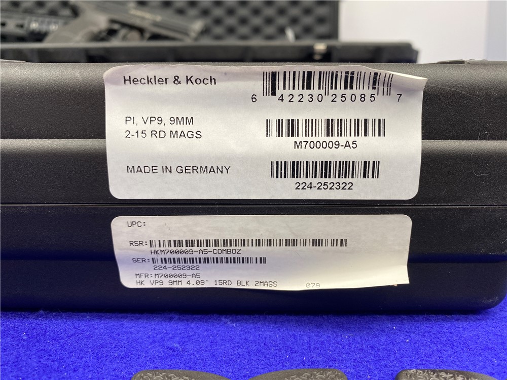 2019 Heckler Koch MR556A1 & VP9 *2-GUN SET W/CUSTOM FITTED HK CASE*-img-7