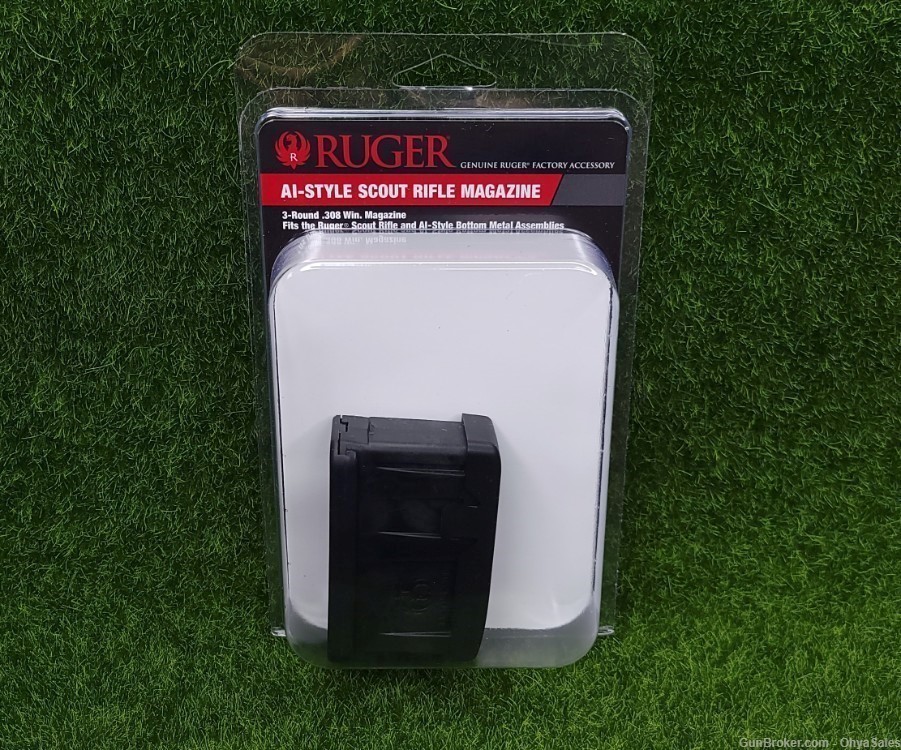 Ruger Rifle Magazine 308 Win/6.5Creed/243 Win, Polymer, 3 Rounds - 90560-img-0