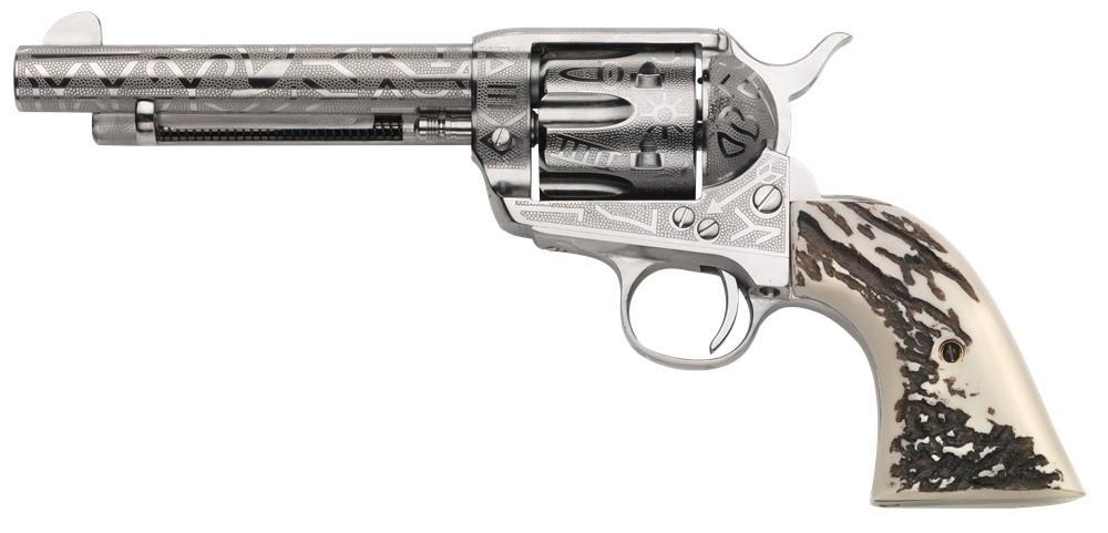 Taylors & Company OG1407 1873 Cattle Brand 357 Mag 6rd 5.50 Nickel Engraved-img-0