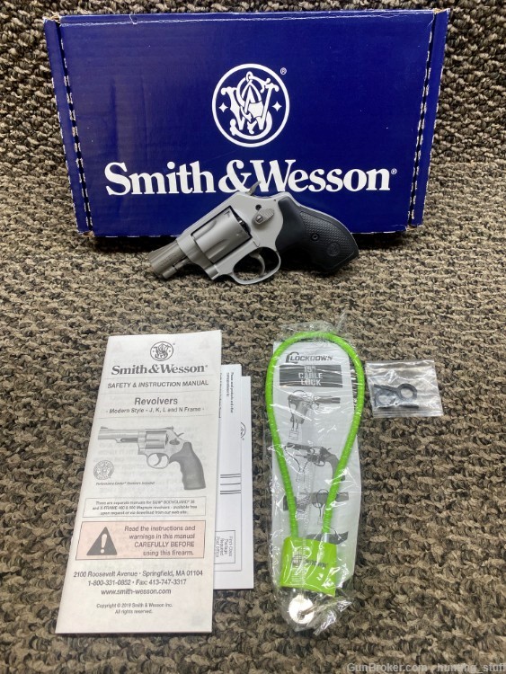 Smith & Wesson 637 Airweight 38 SPL SS Finish Black Grips 1.875" BBL 5 Shot-img-0