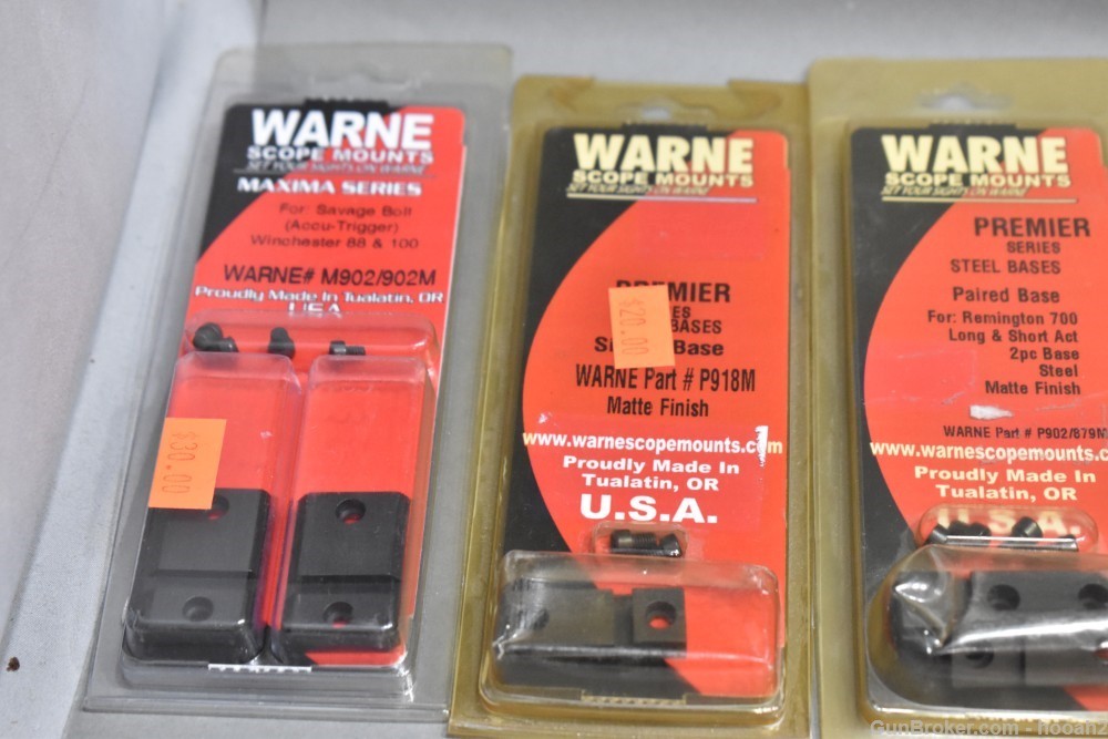 Huge Lot 103 Ct NOS Factory Warne Scope Bases Remington Winchester READ-img-25
