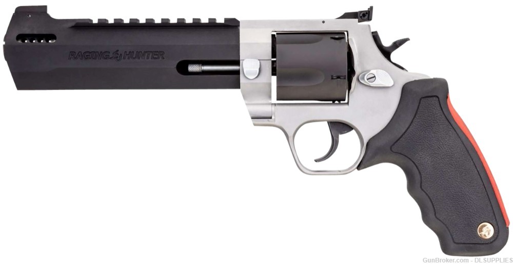 TAURUS RAGING HUNTER TWO-TONE STAINLESS ADJ. REAR PORTED 6.75" BBL .500 S&W-img-0