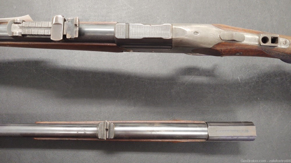 J.P. Sauer and Sohn German Stalking Rifle .22 and 8.15x46R 2 barrel set -img-13