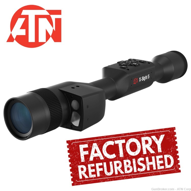 Refurbished ATN X-Sight 5 LRF, 3-15x, UHD Smart Day/Night Hunting Rifle Sco-img-0