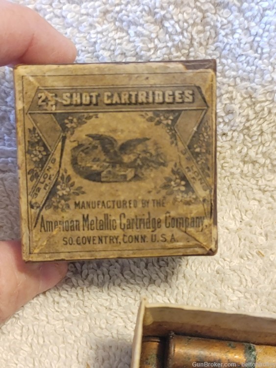 American Metallic Cartridge 32 Long RF Shot Cartridge - Partial box of 8-img-9